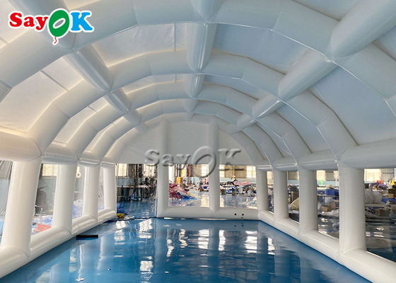 Großes aufblasbares Luft-Zelt-transparente luftdichte Haube PVCs des Zelt-0.55Mm aufblasbares für Swimmingpool-Abdeckung