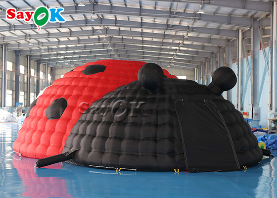 Große aufblasbare Zelt-Bereich-Marienkäfer-Luft-aufblasbares Marienkäfer-Zelt rot und schwarz für Ereignis im Freien