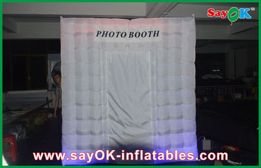 Aufblasbares Passfotoautomat-Beleuchtungs-Zelt der Passfotoautomat-Mieteled Photobooth aufblasbares weißes mit Farbe 210 D Oxford