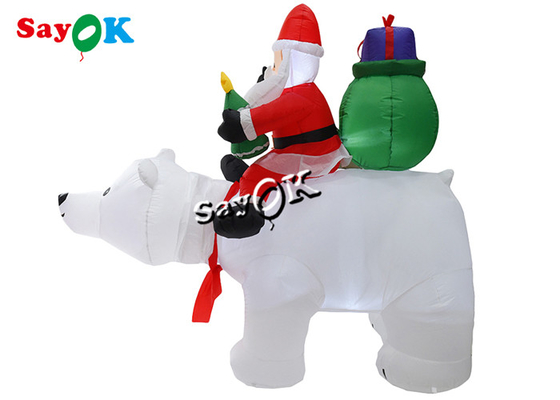 6 Weihnachtsder aufblasbaren Feiertags-Dekorations-Yard-Rasen-Fuß Explosions-Santa Claus Rides Polar Bear