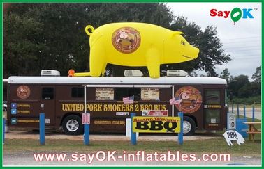 Riesiges gelbes aufblasbares Werbungs-Schwein der BBQ-Geschäfts-kundenspezifisches aufblasbares Produkt-L5m