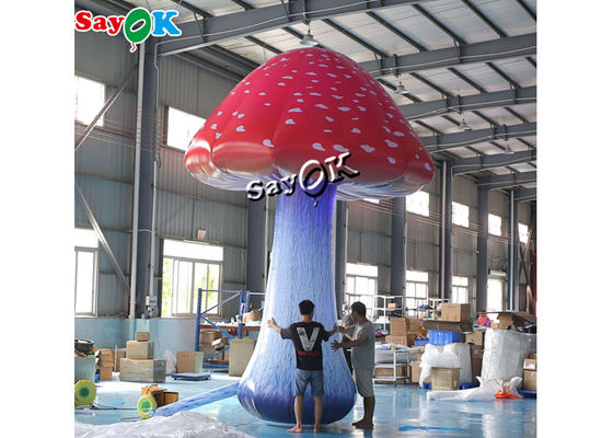 5m 16.5ft voller Druckfarbiger aufblasbarer Pilz mit Luft-Gebläse
