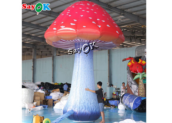 5m 16.5ft voller Druckfarbiger aufblasbarer Pilz mit Luft-Gebläse