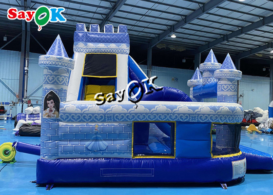 5m 16.5ft blaue Prinzessin Bouncing Castle Commercial aufblasbares springendes Hhouse