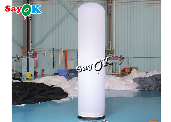Kundenspezifische weiße aufblasbare LED-Säulen-Spalte für Werbung