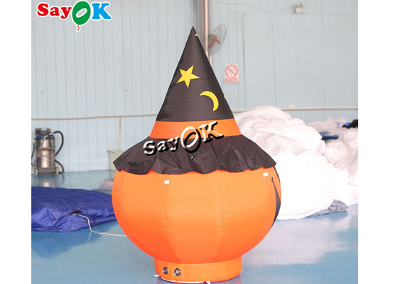Garten-Dekorationen Halloween explodieren Kürbis 2m mit schwarzem Hut
