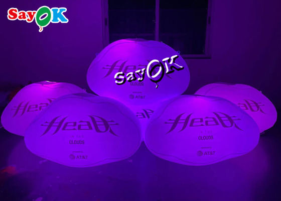 60cm Werbung, welche die luftdichte geführte beleuchtende Wolke aufblasbar mit Logo Printing hängt