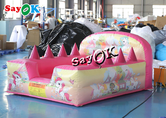 Rosa Unicorn Theme Backyard Inflatable Balls Pit Pool With Air Jugglers 2.4m 7ft