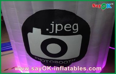 Kleiner Passfotoautomat-tragbarer aufblasbarer Passfotoautomat-aufblasbares Foto-nehmendes Zelt mit geführter Beleuchtung