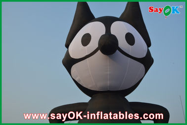 Aufblasbare Tiere Oxford Stoff PVC Aufblasbare schwarze Katze für Veranstaltungen / Vergnügungsparks
