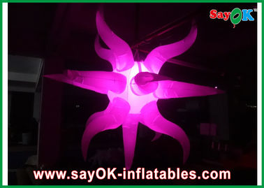 Durchmesser 1m - 3m Beleuchtungs-Dekorations-Rosa Nylon-Oxfords aufblasbares für Partei