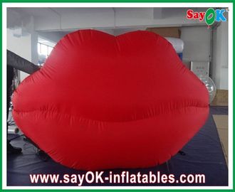 Rote einzigartige aufblasbare Beleuchtungs-Lippennylonstoff CER Luft-Gebläse für im Freien