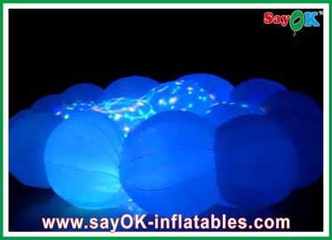 White Party LED Ball aufblasbare Requisiten weiß gefärbte aufblasbare Wolke für Nachtclub
