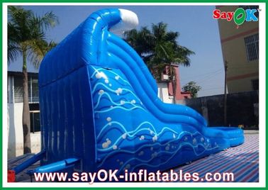 Aufblasbare Rutsche und Rutsche mit Pool Umweltschonend Blauer Ozean Aufblasbare Rutsche 0,55 mm PVC mit Wasserpool