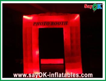 Aufblasbare Partei-Dekorationen 12 LED beleuchtet aufblasbare Explosion Photobooth, das SGS für Festival-Ereignis druckt