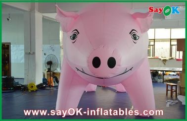 Riesige rosa aufblasbare Schwein-Karikatur besonders angefertigt für Werbung