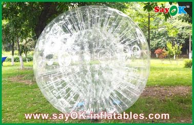 Aufblasbare Fußball-Spiel-transparente aufblasbare Sportspiele, lustiger 0.8mm PVC-Körper Zorbing-Ball