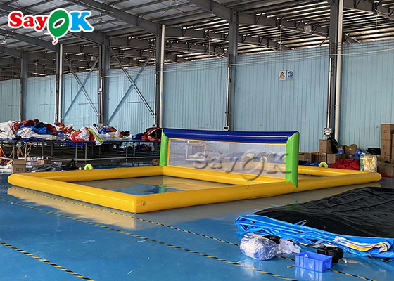 Aufblasbare Wasserparks Erwachsene Interaktive Aufblasbare Wasservolleyballplatz Luftdicht Mehrfunktionsschwimmen