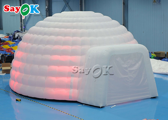 Weißes aufblasbares Iglu-Hauben-Zelt mit geführten Lichtern für Heiratsereignisse