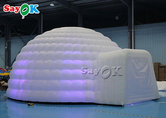 Weißes aufblasbares Iglu-Hauben-Zelt mit geführten Lichtern für Heiratsereignisse