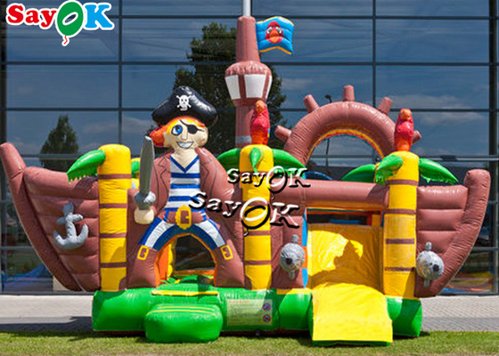 Pirat im Freien springen Schloss-aufblasbare Trampoline mit Dia für Kinder