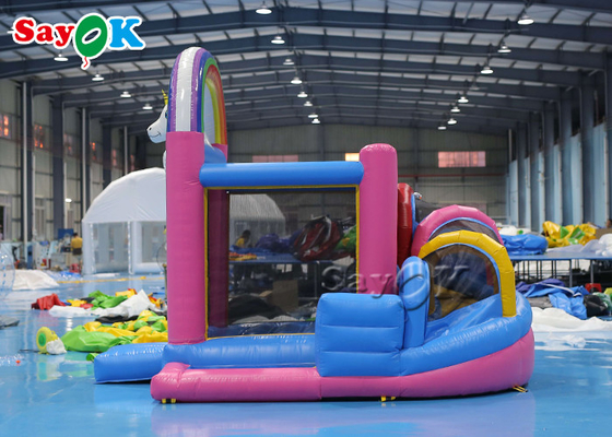Kleine Explosions-Trampoline Kind-PVCs Unicorn Inflatable Bounce House Indoor