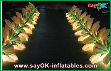 Lange aufblasbare Blumen-Kette der Beleuchtungs-Dekorations-LED für Ereignis-Nylon-Stoff