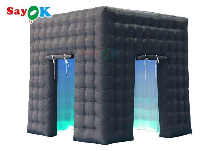 Aufblasbarer Passfotoautomat-doppelte mittlere Tür-Kamera-Stände Oxford-Stoff-LED