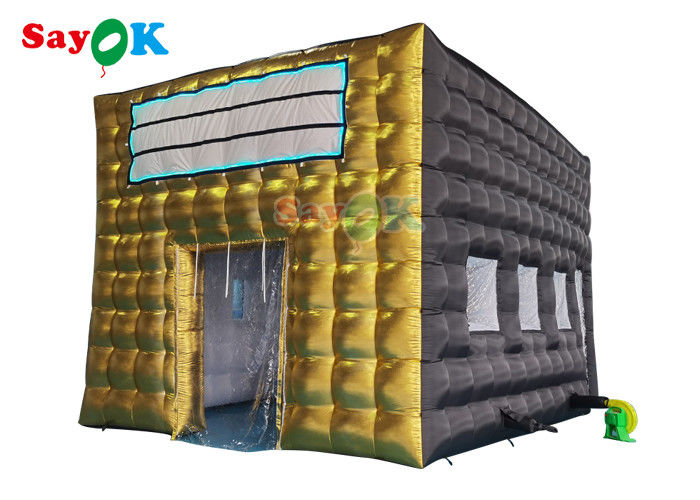 LED-Disco-Nachtclub Party-Zelt Custom aufblasbares Zelt Aufblasbares Nachtclub für Veranstaltungen Erwachsene Schwarzer Würfelhaus