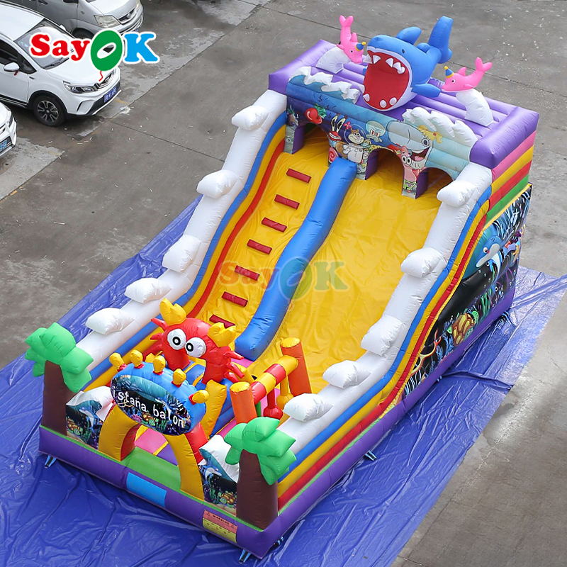 Sayok Seaworld Hüpfburg Aufblasbare Outdoor Aufblasbare Hüpfburg Combo für Kinder