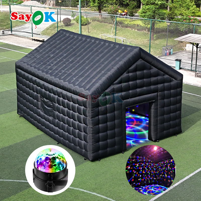 Sayok 26ft Portable Aufblasbare Nachtclub Outdoor Party Aufblasbare Disco Zelt Schwarzer Nachtclub mit Licht