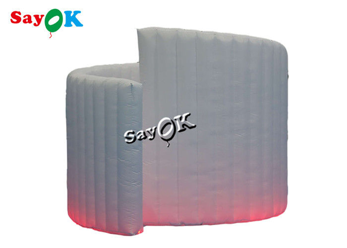 Aufblasbarer Form-aufblasbarer Passfotoautomat-Wand-Hintergrund-inneres Luft-Gebläse der Partei-Dekorations-3m 10ft weißer gewundener