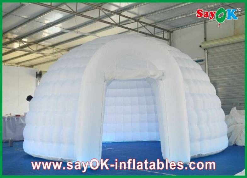 Aufblasbares Zelt Camping Aufblasbares Igloo-Dome Aufblasbares Luftzelt starkes feuerfestes Tuch mit Led-Leuchten