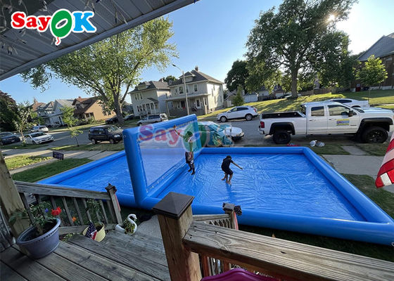 Aufblasbare Wassersportarten Riesenstrandpool Aufblasbare Volleyballfeld Aufblasbare Wassersportplatz 10x5x2.1mH