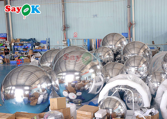 Farbenfrohe PVC Aufblasbare reflektierende Kugel Weihnachtsdekoration Aufblasbare Kugel Spiegel Aufblasbare Ballonwerbung