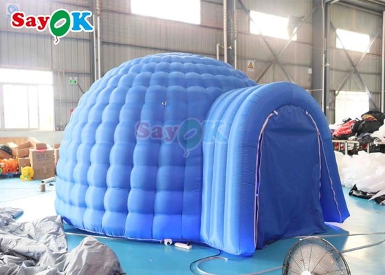 4m Tarpaulin aufblasbare Igloo-Dome-Zelt mit LED-Lichtbläser Werbepartys