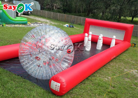 Aufblasbare rollende Spiel 0.6mm aufblasbare Sportspiel-einzelne Weg-menschliche Bowlingkugel-Stifte PVCs für Ereignis im Freien