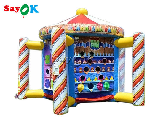 Dartscheibe-Wurf-Spiel des aufblasbaren des Hindernislauf-entscheidenden Sport-5 Karnevals-In1 aufblasbares mittleres