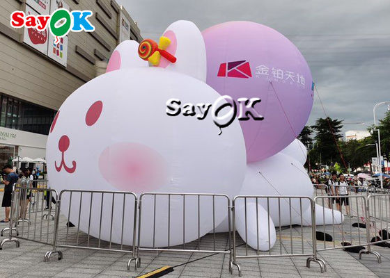 Aufblasbare Hasen aufblasbare Zeichentrickfiguren mit RGB-LED-Beleuchtung