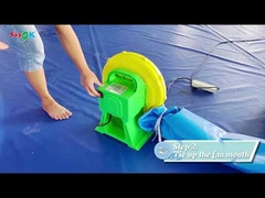 Dinosaur Themed Inflatable Water Slide 9.3x2x3.5mH Logo Printing