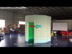 Warehouse Black Inflatable Oval Photo Booth Aufblasbares LED-Zelt mit Luftgebläse Attraktiv