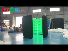 Der Passfotoautomat-Wand der Fabrik aufblasbares gebogene Wand Schwarzes führte Passfotoautomaten