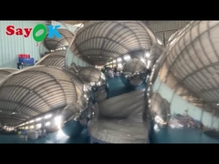 Bunte Ball-Weihnachtsdekorations-aufblasbarer Bereich-Spiegel-Ballon PVCs aufblasbare reflektierende