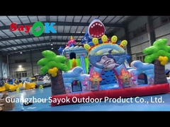 Commercial Blow Up Aufblasbares Schloss Sprungkombination Sprunghaus Aufblasbares Schloss Sprungrutsche