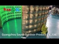 Aufblasbare 360-Prozent-Fotobooth-Form-Gehäuse Gold aufblasbare Hintergrund-Booth