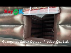 Riesige Lichter aufblasbares Weihnachtshaus aufblasbares Weihnachtsmannshaus zum Verkauf