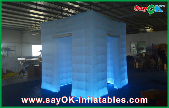 Aufblasbarer Passfotoautomat-geführtes hellblaues Mietdrucken bläst eine Stand-Mitte für Versammlung auf