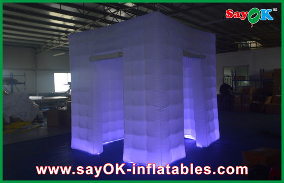 Aufblasbarer Passfotoautomat-geführtes hellblaues Mietdrucken bläst eine Stand-Mitte für Versammlung auf