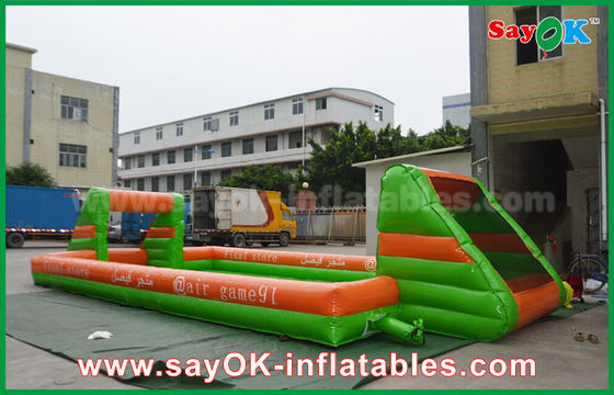 Riesiger aufblasbarer Fußball-bunter Fußball-Ziel-aufblasbarer Hindernislauf-aufblasbarer Seifen-Fußballplatz