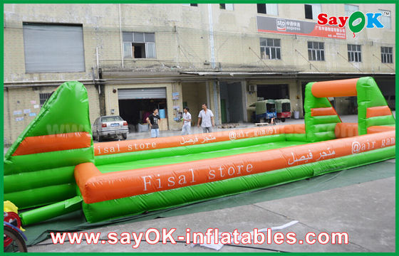 Riesiger aufblasbarer Fußball-bunter Fußball-Ziel-aufblasbarer Hindernislauf-aufblasbarer Seifen-Fußballplatz